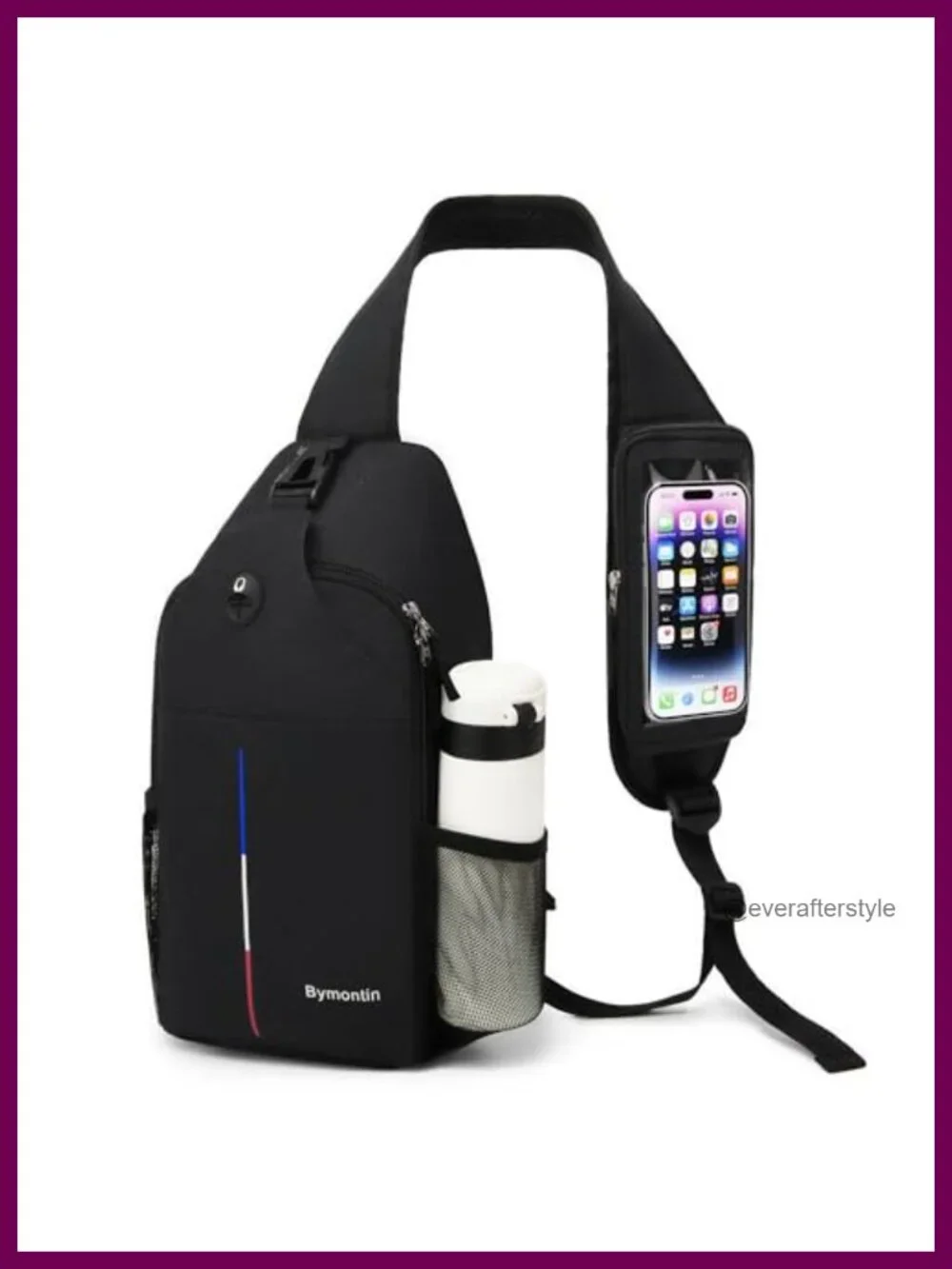 Crossbody Sling Backpack Touch Screen Phone Pocket Commuter Chest Bag Neutral